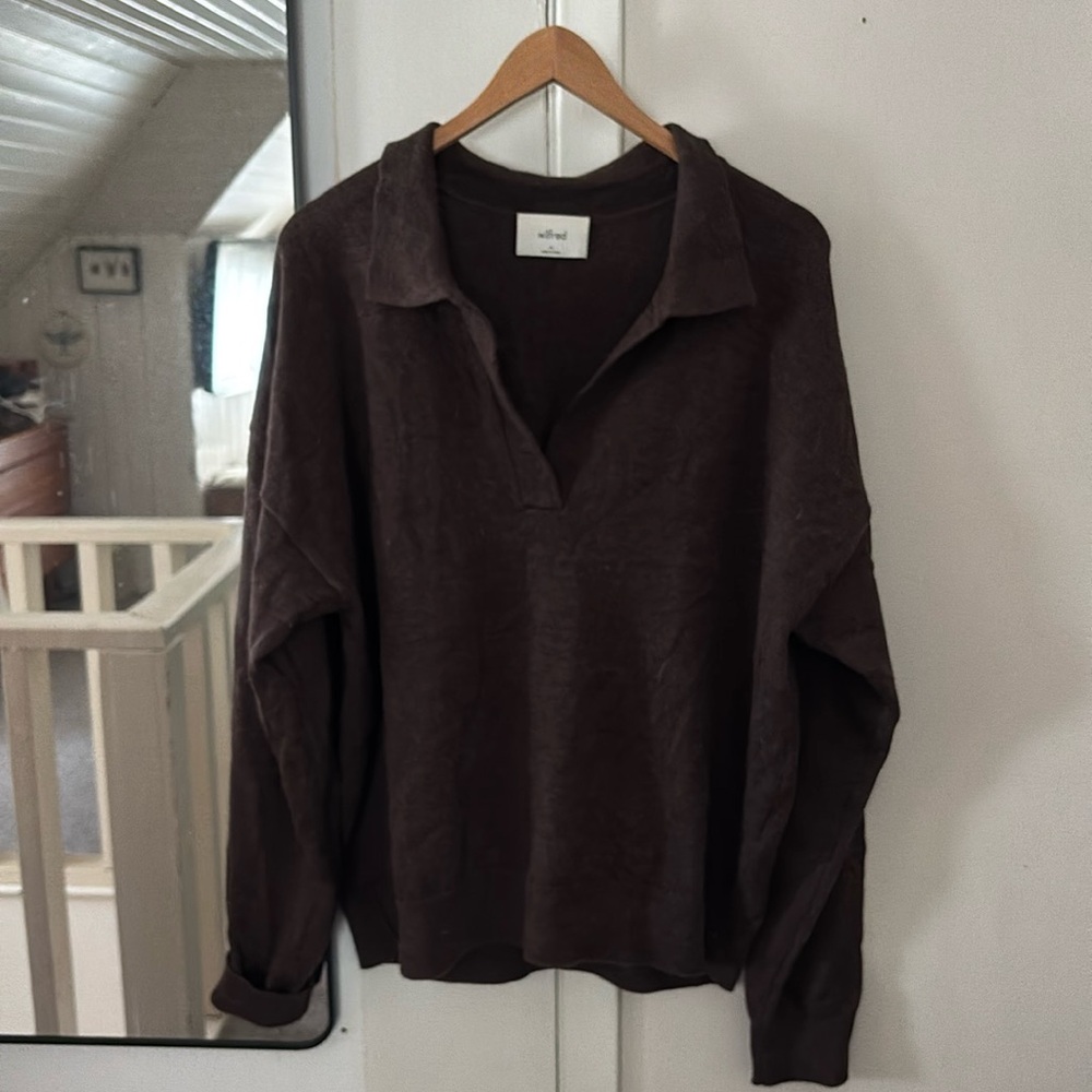 Aritzia Merino Wool Collared Sweater